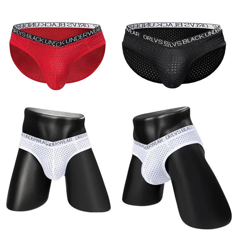 Cueca Slip respirável com efeito volumão frontal - 3 unidades