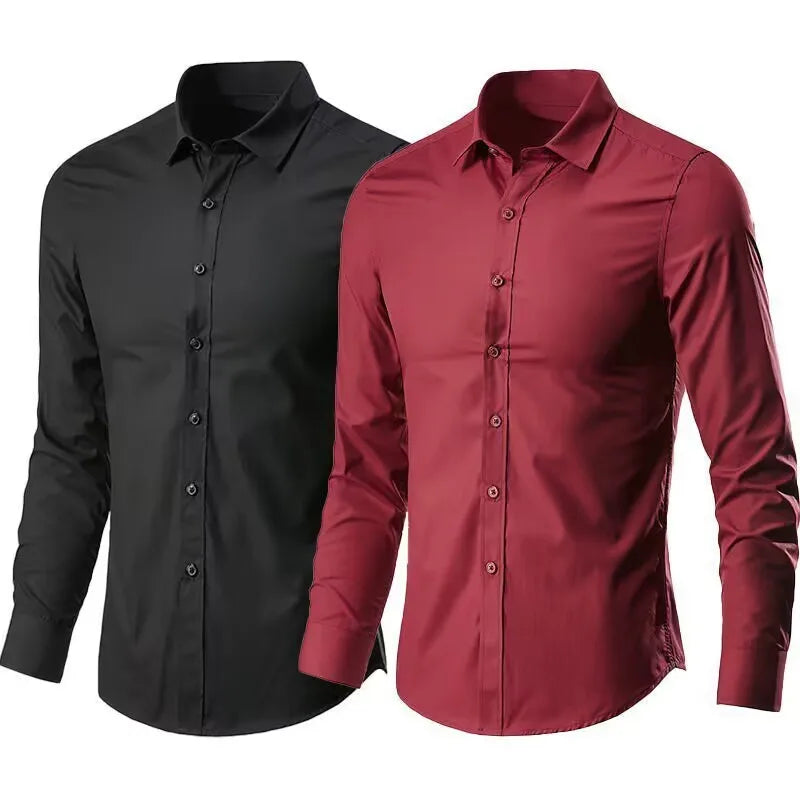 Camisa Elástica de Manga Longa Masculina