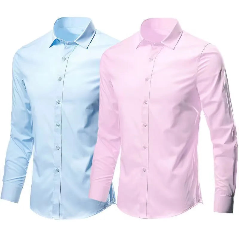 Camisa Elástica de Manga Longa Masculina